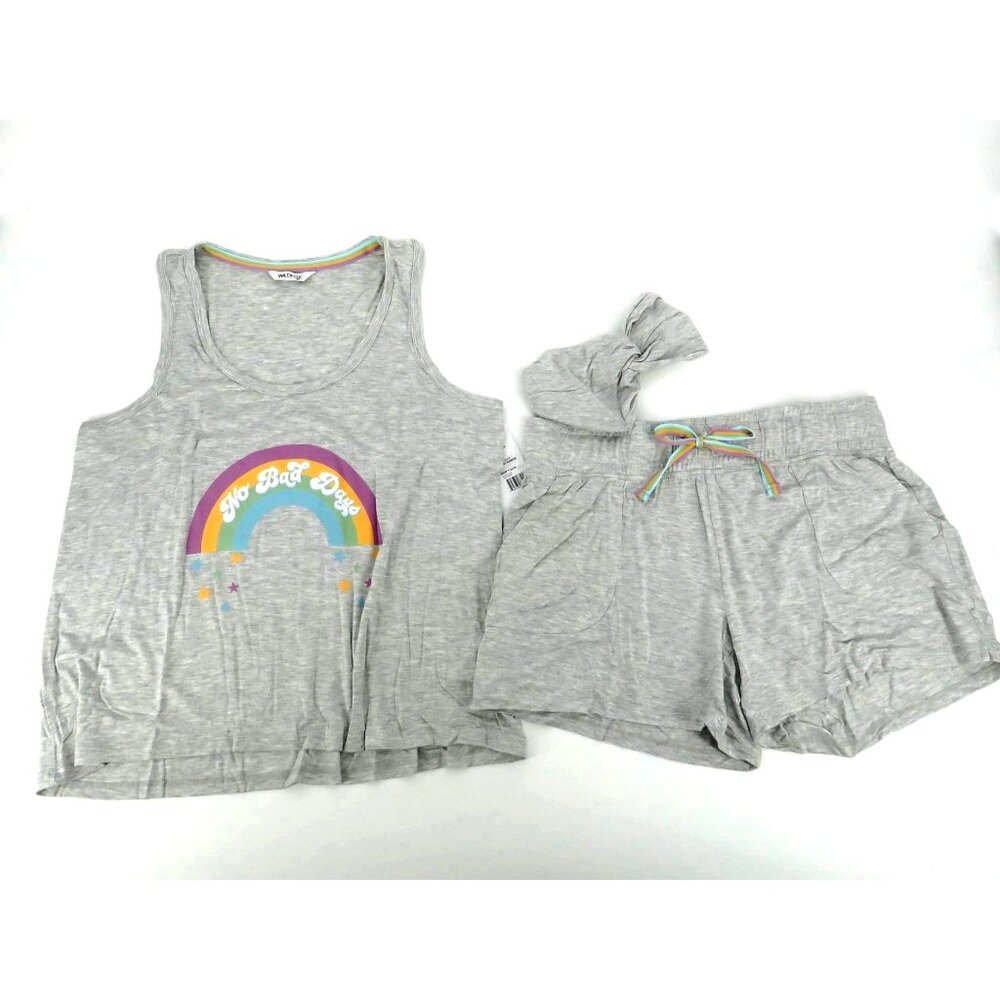 Wildfox Women's  3PC Lounge Pajama Set Tank Shorts Headband XL NWT $136